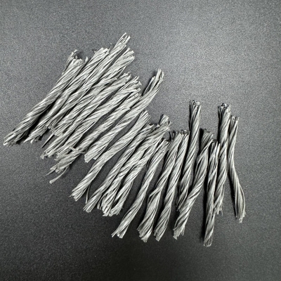 Sterk combinatievermogen PP-vezel Twisted Bunchy-vorm voor betere dispersie in crackbestendige mengsels