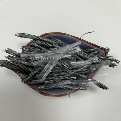 Industriële vloergebruik Grijze polypropyleen Macrofibre PP Twist Fiber Voor betonnen versterking in de bouw