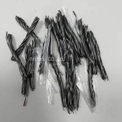Industriële vloergebruik Grijze polypropyleen Macrofibre PP Twist Fiber Voor betonnen versterking in de bouw