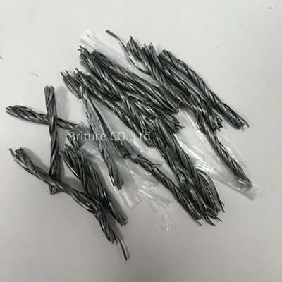 Industriële vloergebruik Grijze polypropyleen Macrofibre PP Twist Fiber Voor betonnen versterking in de bouw